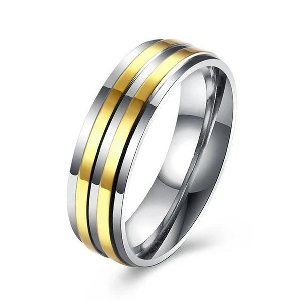 Gold Silbersplatter Ehering Set Mit Kubikzirkonia