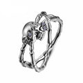 Schädel Kubische Zirkonia 925 Sterlingsilber  Verlobungsringe