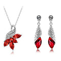 Österreichische Kristall Halskette Ohrringe Modeschmuck Set
