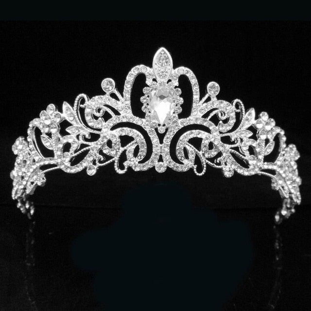 Diamond Blumen Paisley Tiara Crown Crystal Diadem