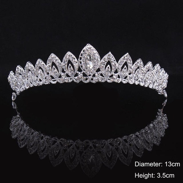 Diamond Blumen Paisley Tiara Crown Crystal Diadem