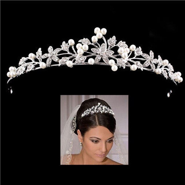Diamond Blumen Paisley Tiara Crown Crystal Diadem