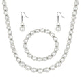 Perlenkristall  Halskette Armband Ohrringe Schmuckset Set