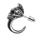 925 Schädel Sterling Silber Vintage Ohrringe