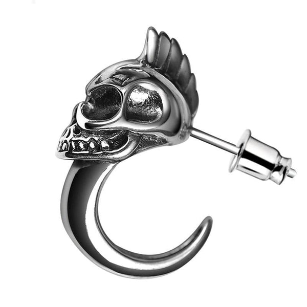 925 Schädel Sterling Silber Vintage Ohrringe
