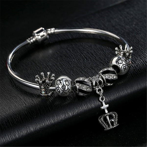 Crown Heart Star Charm Armband