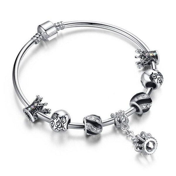 Crown Heart Star Charm Armband