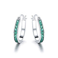 Emerald 925 Sterling Silber  Clip  Ohrringe