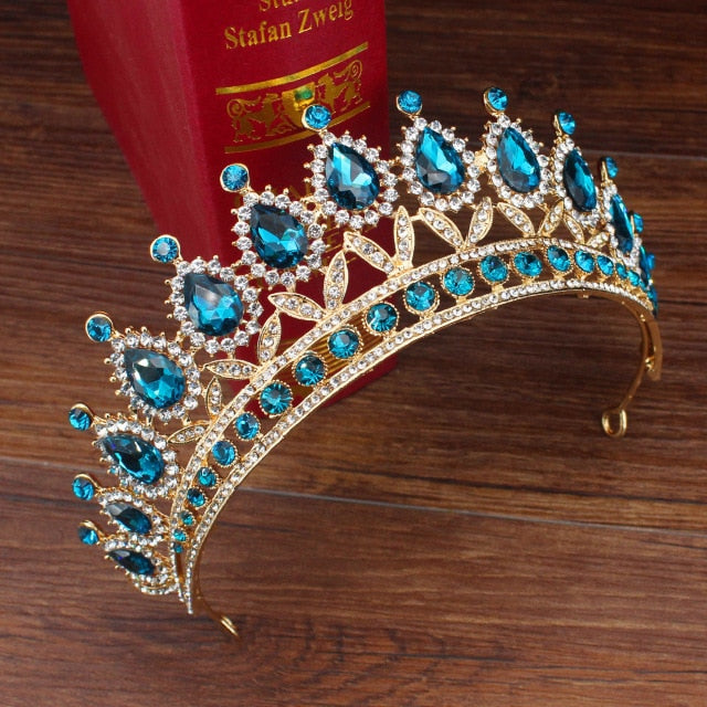 Königin Strasssteine Kristalle Barock Hochzeit Prom Tiara