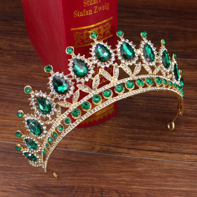 Königin Strasssteine Kristalle Barock Hochzeit Prom Tiara