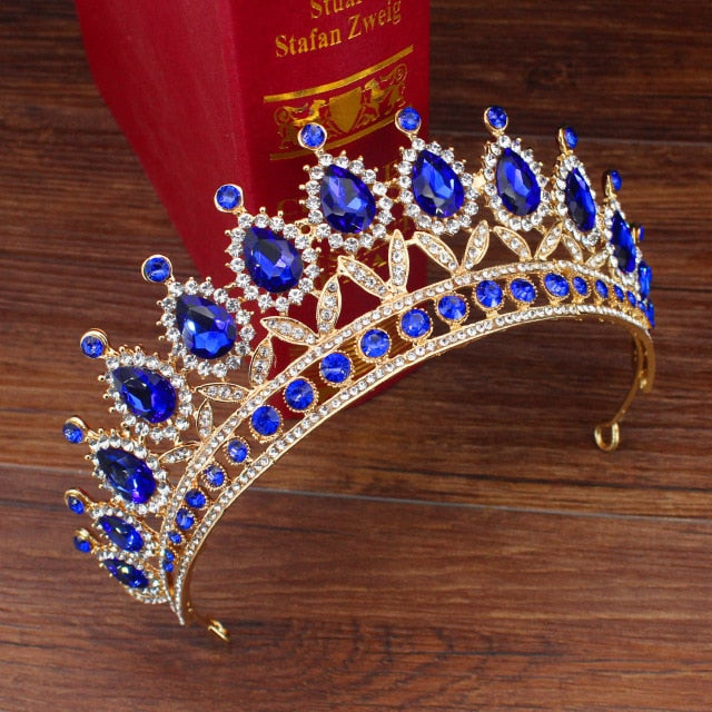 Königin Strasssteine Kristalle Barock Hochzeit Prom Tiara