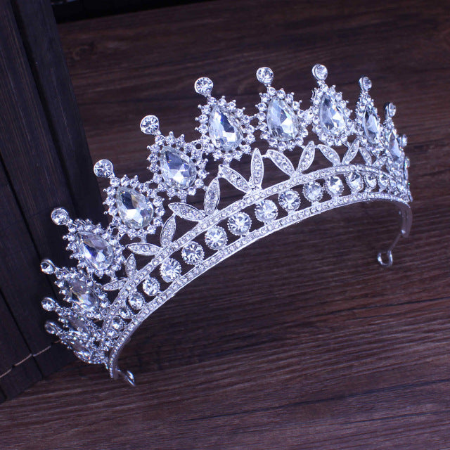 Königin Strasssteine Kristalle Barock Hochzeit Prom Tiara