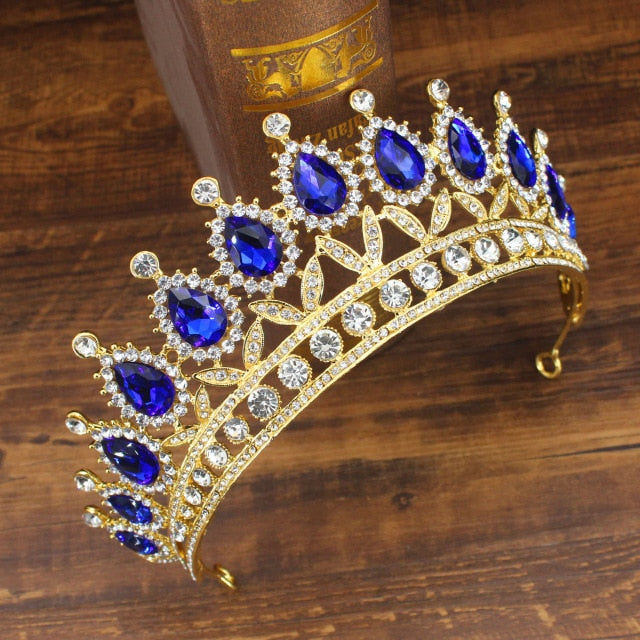 Königin Strasssteine Kristalle Barock Hochzeit Prom Tiara