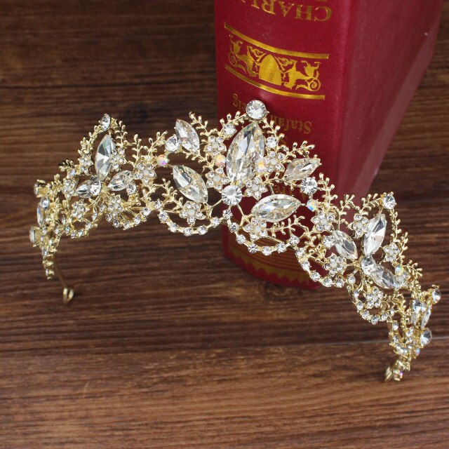 Königin Strasssteine Kristalle Barock Hochzeit Prom Tiara