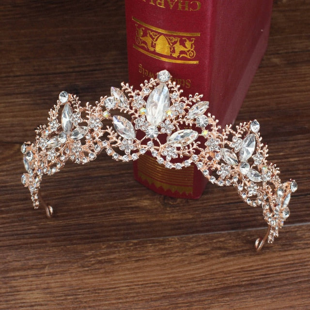 Königin Strasssteine Kristalle Barock Hochzeit Prom Tiara
