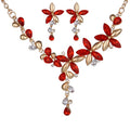 Kubikzirkonia Hochzeit Halskette Ohrringe Schmuckset Set
