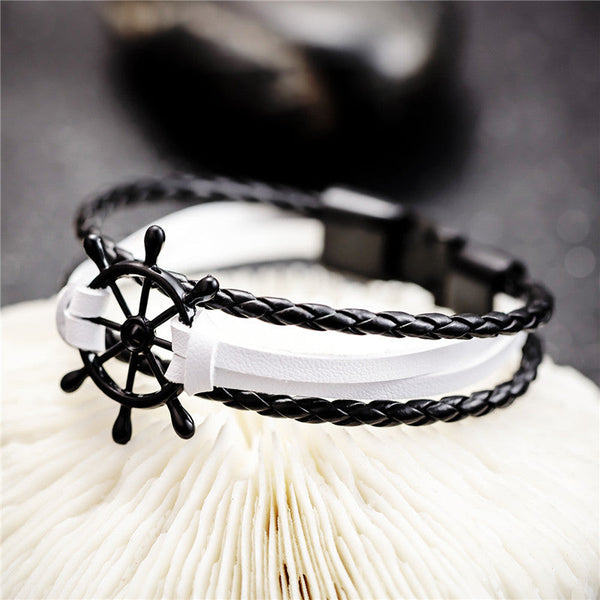 Schiffslenkrad Fashion Leder Charme Armband