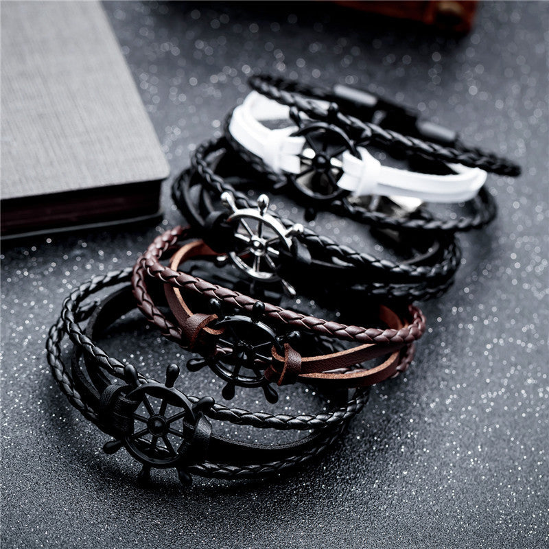 Schiffslenkrad Fashion Leder Charme Armband