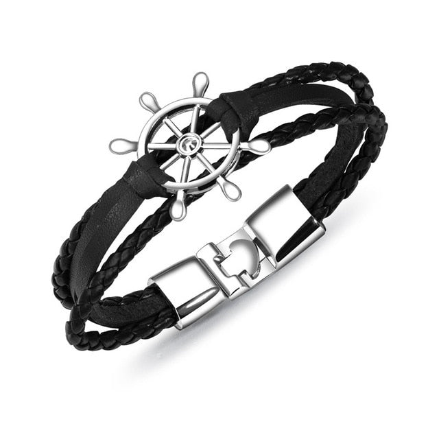 Schiffslenkrad Fashion Leder Charme Armband