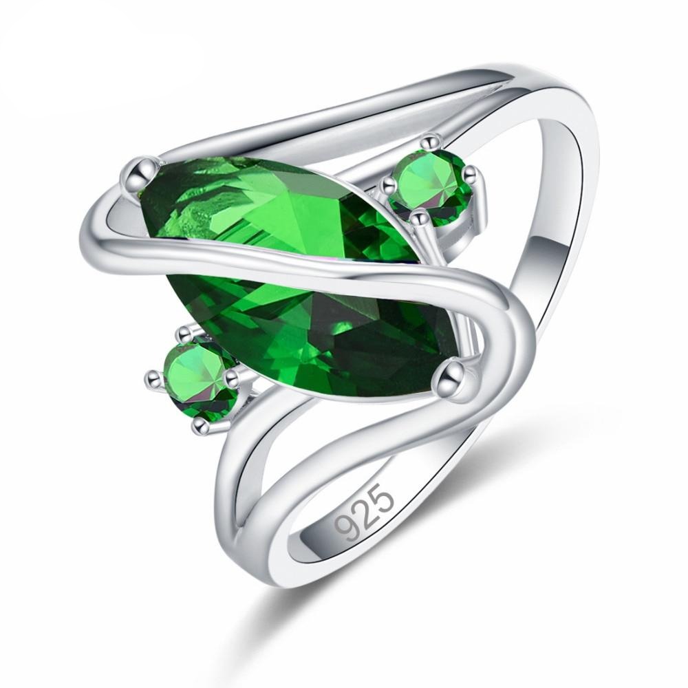 Marquise Cut Cubic Zirkonia 925 Sterling Silber Engagement Ring