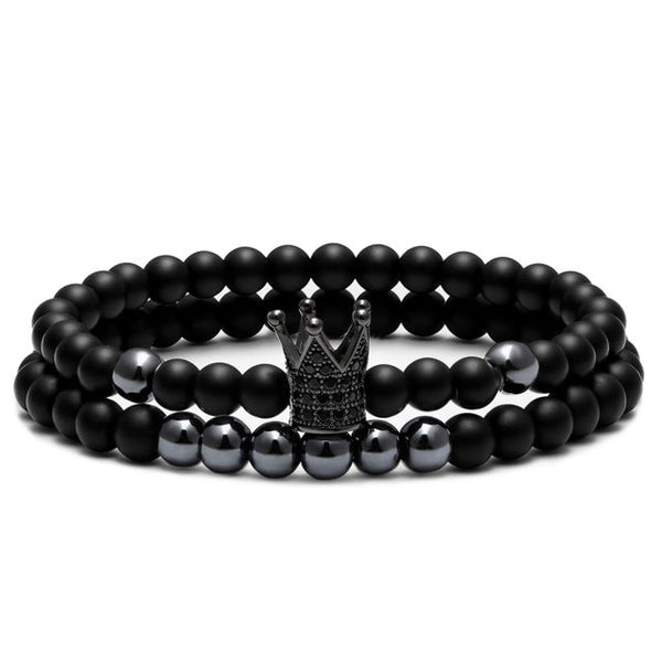 6 mm Naturstein Mikromikrokubikzirkonias Kronharm  Armband