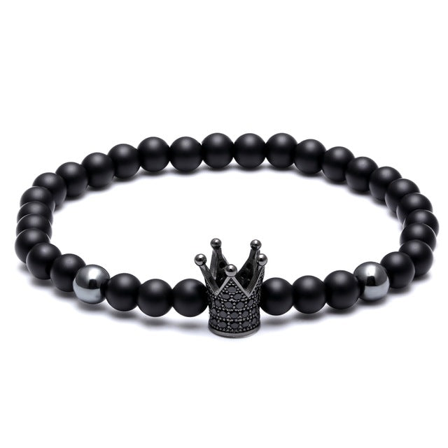 6 mm Naturstein Mikromikrokubikzirkonias Kronharm  Armband