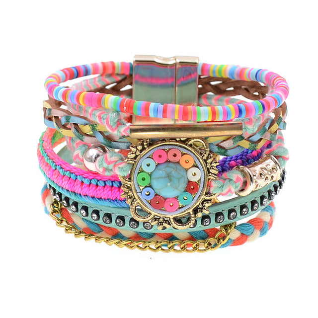Boho Lederarmbänder