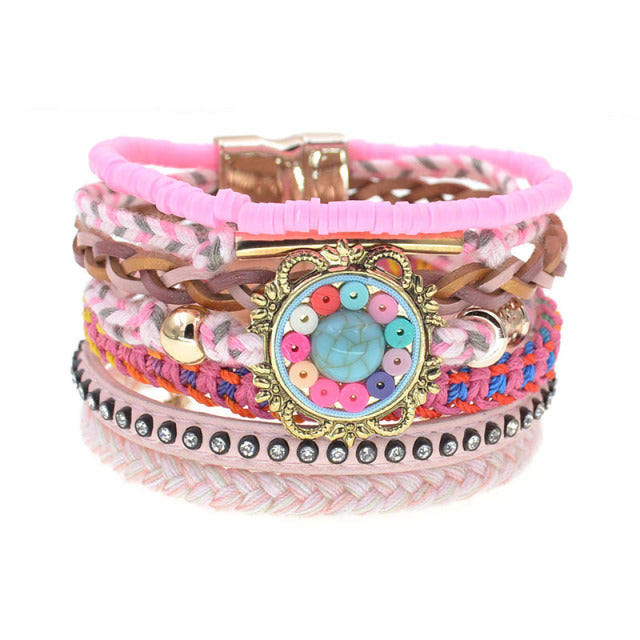 Boho Lederarmbänder