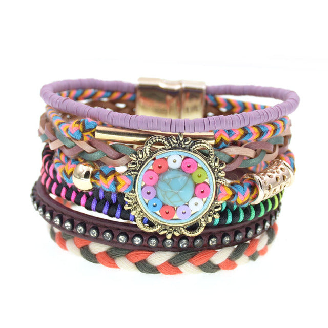 Boho Lederarmbänder