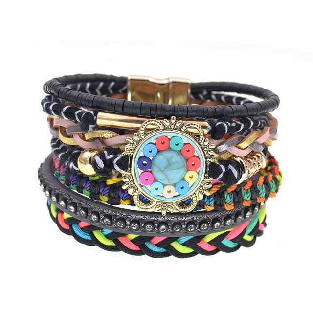 Boho Lederarmbänder