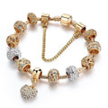 Kristallherz Gold  Zauberarmband