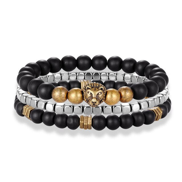 Mehrschichtiger Lederperlen Modearmband