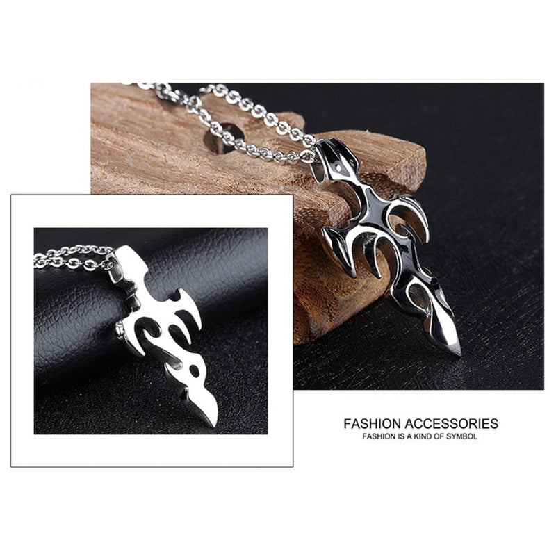 Männer Des Schwertes Gothic Edelstahl Halskette