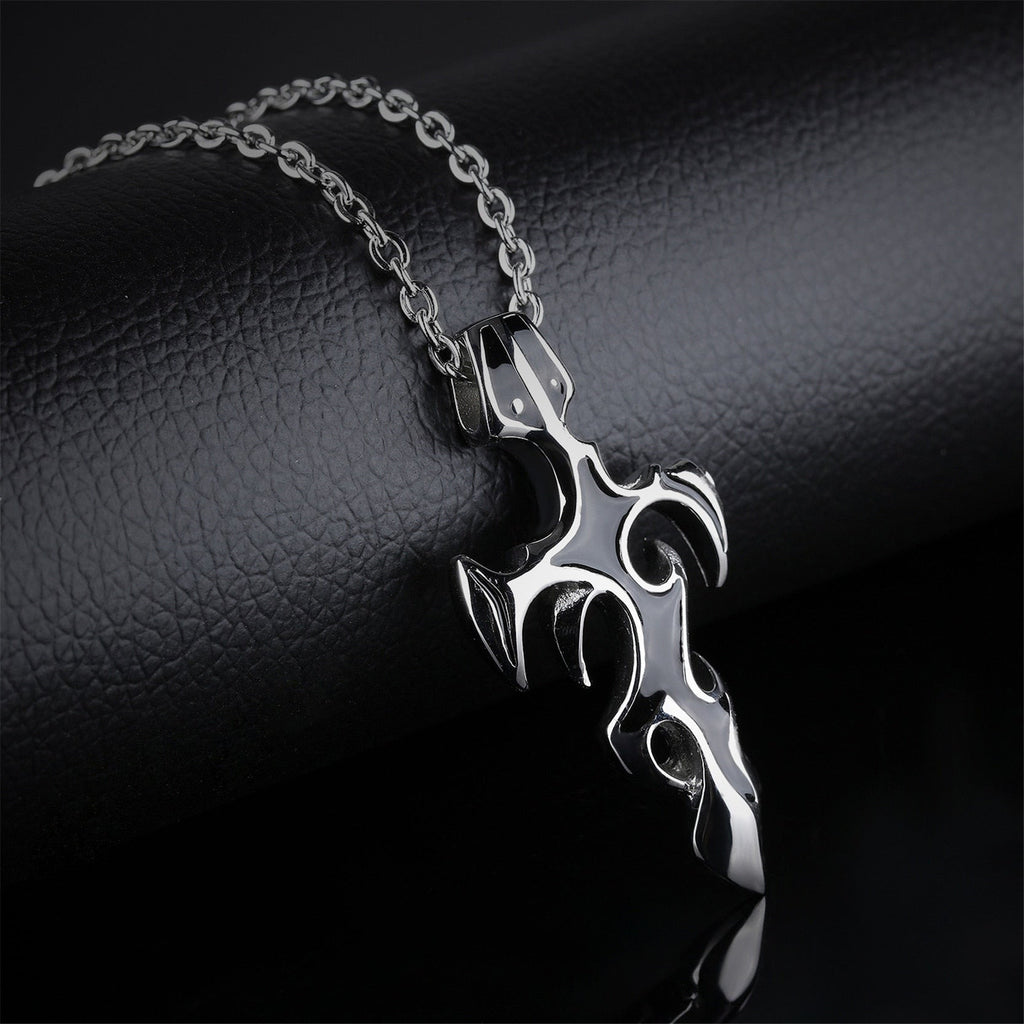 Männer Des Schwertes Gothic Edelstahl Halskette
