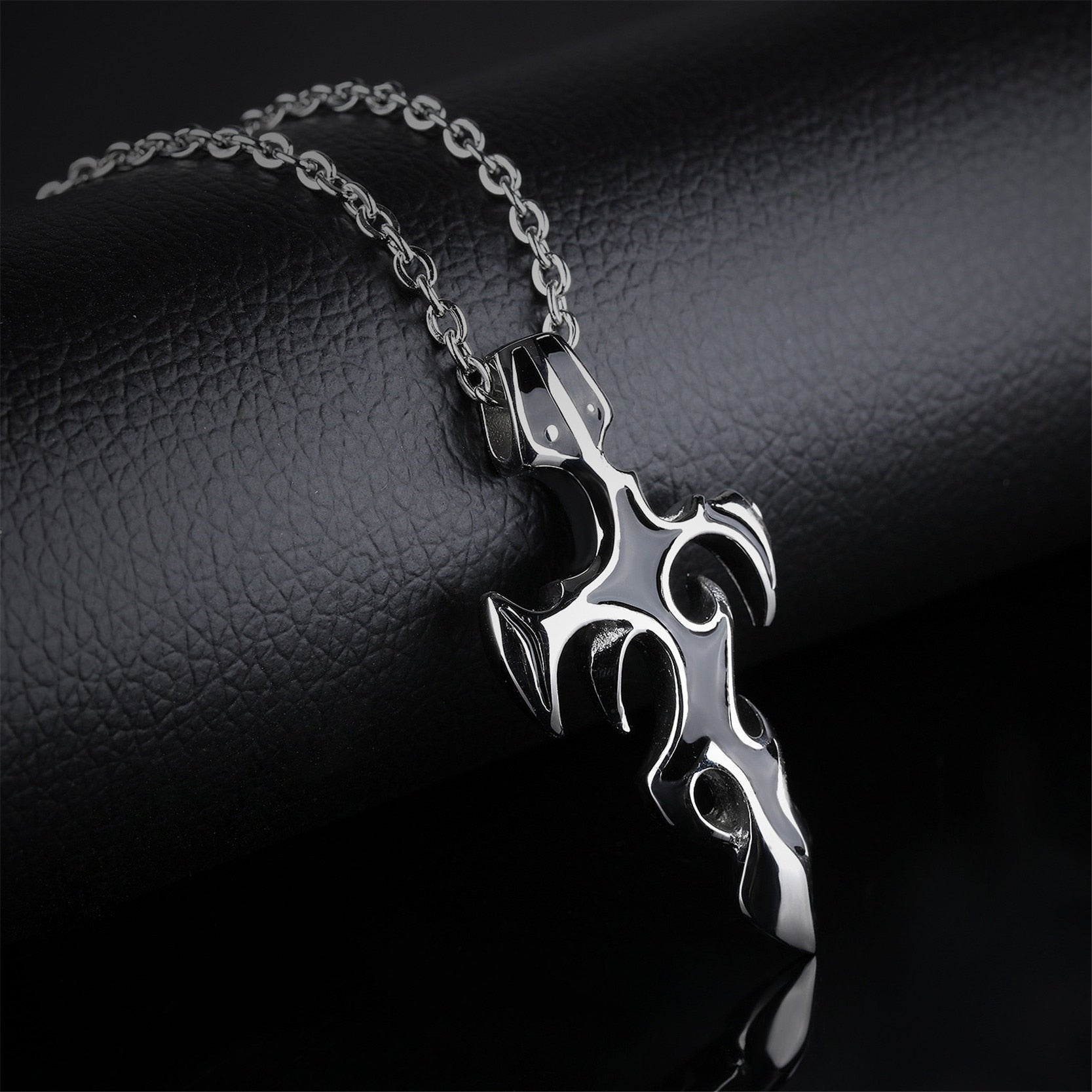 Männer Des Schwertes Gothic Edelstahl Halskette