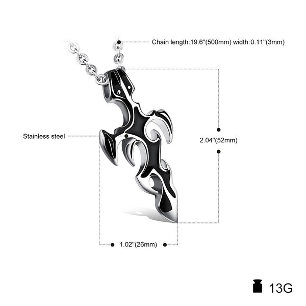 Männer Des Schwertes Gothic Edelstahl Halskette