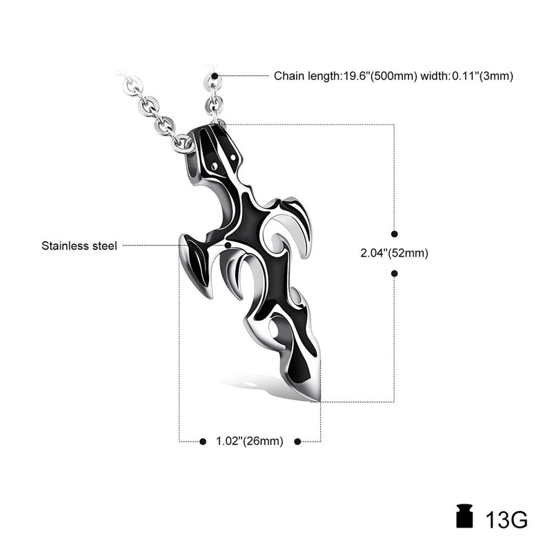 Männer Des Schwertes Gothic Edelstahl Halskette