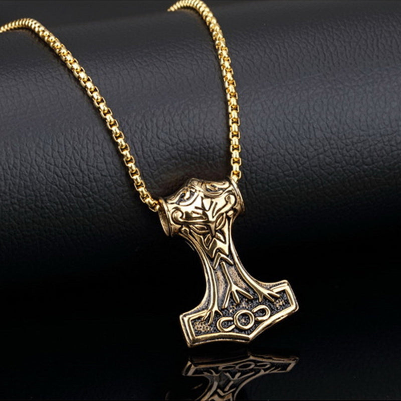 Thors Hammer Rock Style Viking Anhänger Halskette