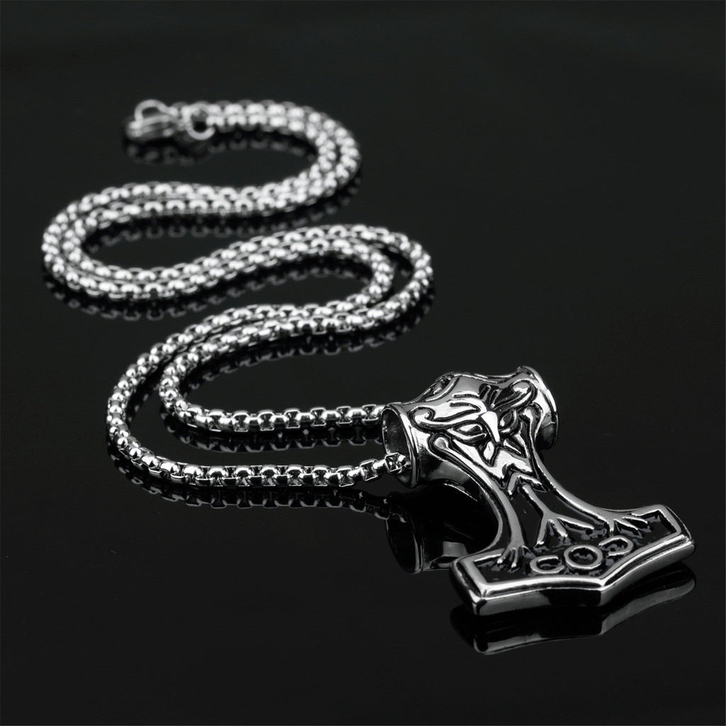 Thors Hammer Rock Style Viking Anhänger Halskette