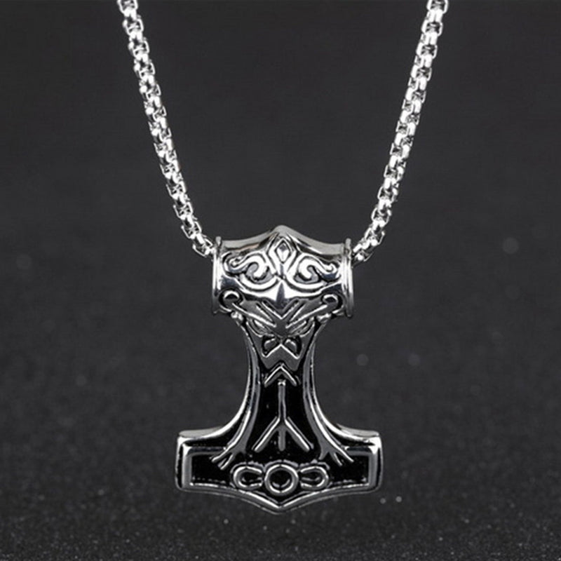 Thors Hammer Rock Style Viking Anhänger Halskette