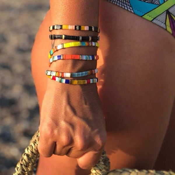 Böhmisches Schwarz/Weiß-Armband