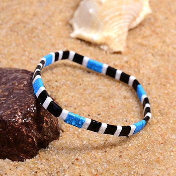 Böhmisches Schwarz/Weiß-Armband