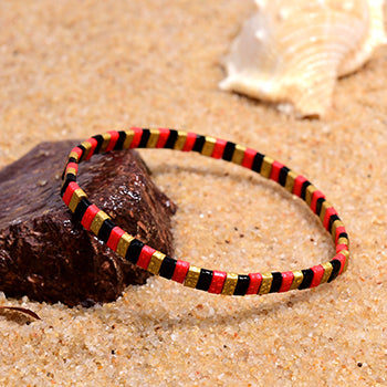 Böhmisches Schwarz/Weiß-Armband