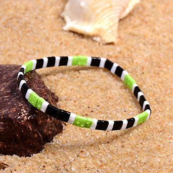 Böhmisches Schwarz/Weiß-Armband