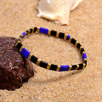 Böhmisches Schwarz/Weiß-Armband