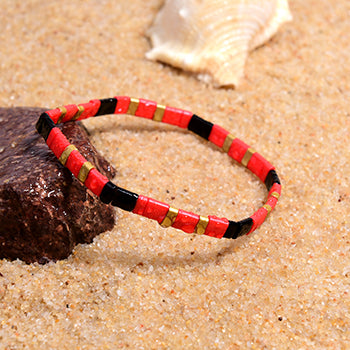 Böhmisches Schwarz/Weiß-Armband