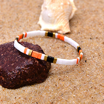 Böhmisches Schwarz/Weiß-Armband