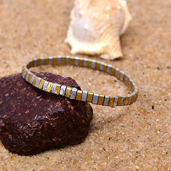 Böhmisches Schwarz/Weiß-Armband