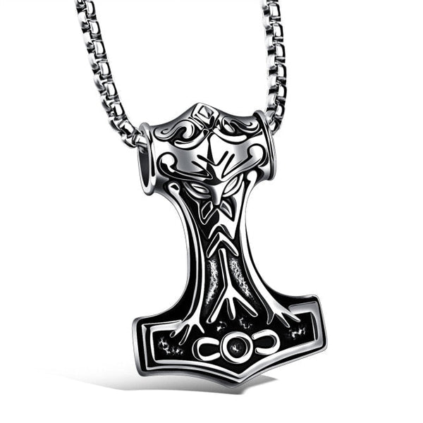 Thors Hammer Rock Style Viking Anhänger Halskette