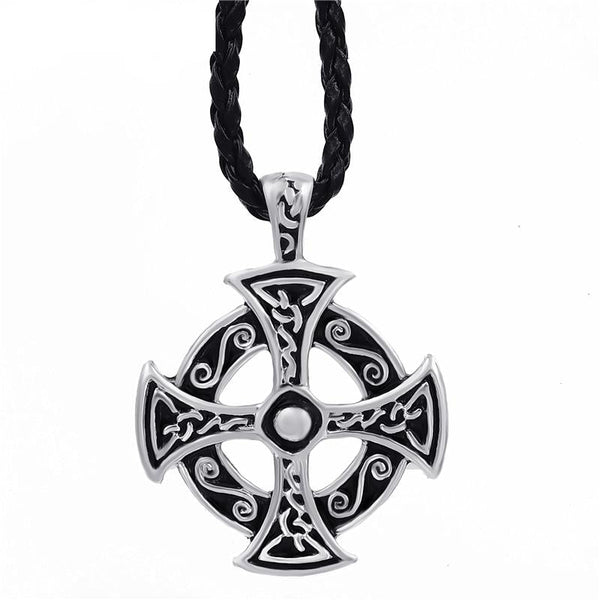 Silberkeltische Celtic Cross Anhänger Halskette